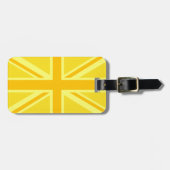 Étiquette À Bagage Union Jack jaune vif (Devant horizontal)