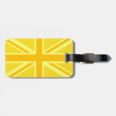 Étiquette À Bagage Union Jack jaune vif (Dos horizontal)