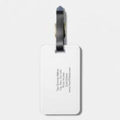 Étiquette À Bagage Unique bleu clair clair (Dos Vertical)