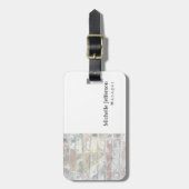 Étiquette À Bagage Unique Mur élégant Blanc Moderne Plaine Simple (Devant Vertical)