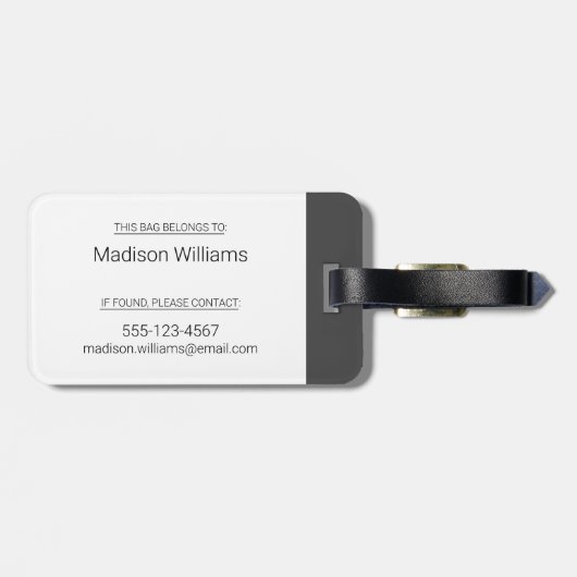 Étiquette À Bagage Unité mobile de bande vidéo (Dos horizontal)