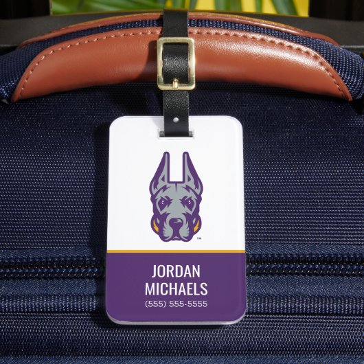 Étiquette À Bagage Université d'Albany Chef de la mascotte Great Dane (Insitu Rectoal 2)