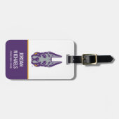 Étiquette À Bagage Université d'Albany Chef de la mascotte Great Dane (Devant horizontal)