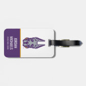 Étiquette À Bagage Université d'Albany Chef de la mascotte Great Dane (Dos horizontal)