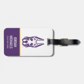 Étiquette À Bagage Université d'Albany Chef de la mascotte Great Dane (Dos horizontal)