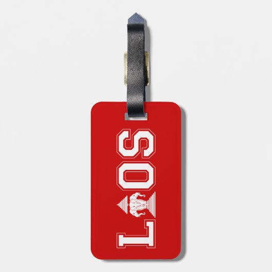 ÉTIQUETTE À BAGAGE UNIVERSITÉ DE LAOS (Dos Vertical)