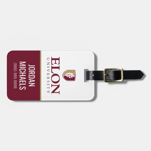 Étiquette À Bagage Université Elon (Devant horizontal)