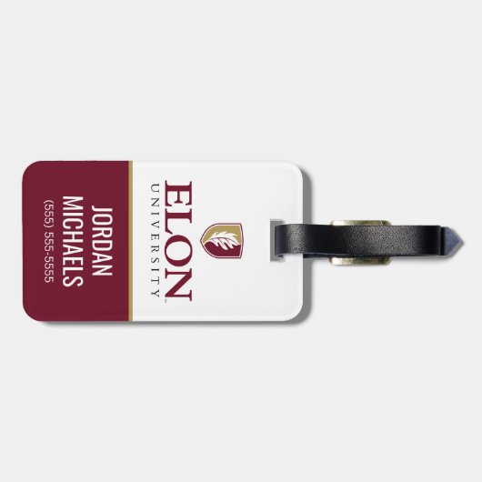 Étiquette À Bagage Université Elon (Dos horizontal)