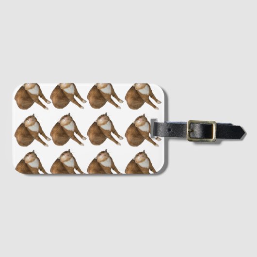 Étiquette À Bagage Upside-Down Sunshine Cat (Devant Horizontal)