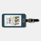 Étiquette À Bagage US 250 Years of Freedom Elegant Botanical (Devant horizontal)