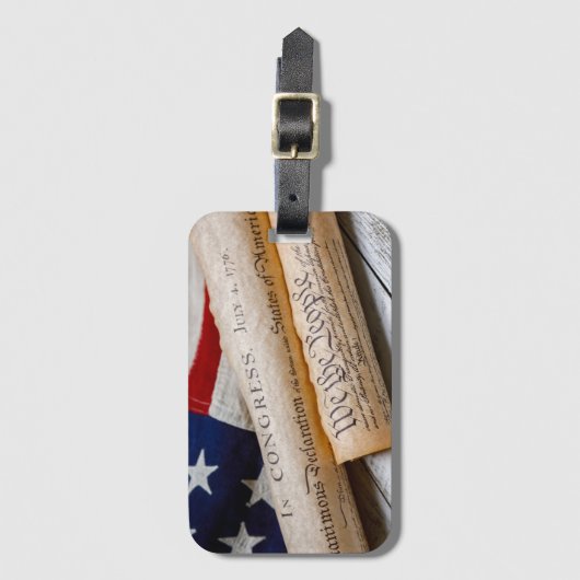 Étiquette À Bagage US Founding Documents (Devant Vertical)