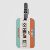 ÉTIQUETTE À BAGAGE USA LOS ANGELES CALIFORNIA LISENCE PLAQUE (Devant Vertical)