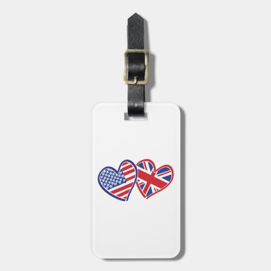Étiquette À Bagage USA—Royaume-Uni (Devant Vertical)