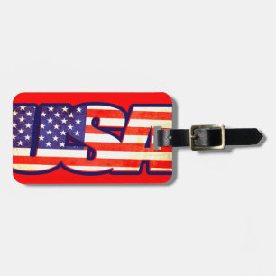 Étiquette À Bagage USA Stars & stripes America flag bagage tag