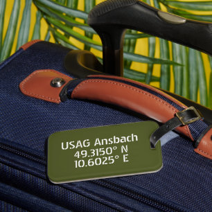 Étiquette À Bagage USAG Ansbach Latitude Longitude