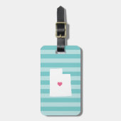 Étiquette À Bagage Utah Heart | État d'origine (Devant Vertical)