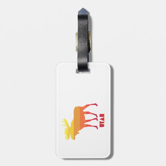 Étiquette À Bagage Utah Moose (Dos Vertical)