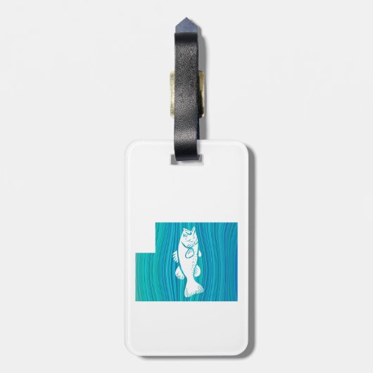 Étiquette À Bagage Utah Wave Fishing (Dos Vertical)