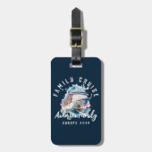 Étiquette À Bagage Vacances de groupe de croisière en famille personn (Devant Vertical)