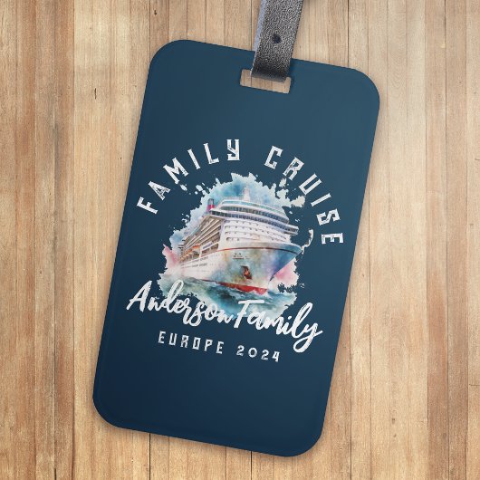 Étiquette À Bagage Vacances de groupe de croisière en famille personn