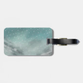 Étiquette À Bagage Vacances de ski de chiot (Dos horizontal)