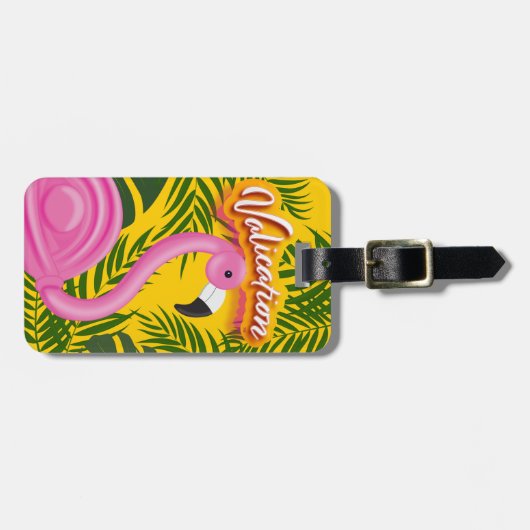 Étiquette À Bagage Vacances de validation Pinky (Devant horizontal)