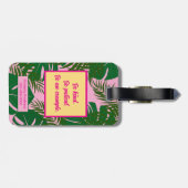 Étiquette À Bagage Vacances de validation Pinky (Dos horizontal)