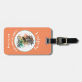 Étiquette À Bagage Vacances d'été en famille Orange (Devant horizontal)