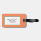 Étiquette À Bagage Vacances d'été en famille Orange (Dos horizontal)