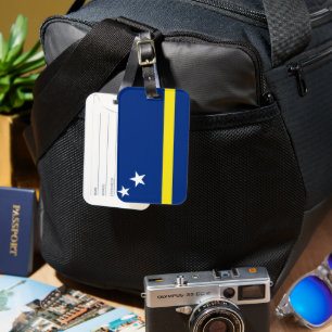 Étiquette À Bagage Vacances Drapeau National Patriotique Curaçao