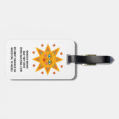 Étiquette À Bagage VACANCES Étincelantes Soleil Charme Motif CUSTOM (Dos horizontal)