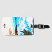 Étiquette À Bagage Vacances minime sur l'île des Caraïbes à Aruba (Devant Horizontal)