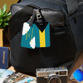 Étiquette À Bagage Vacances patriotiques aux Bahamas