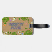 Étiquette À Bagage Vacances tropicales | de plage d'été de grenouille (Dos horizontal)