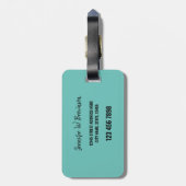 Étiquette À Bagage Vacances vertes Alpaca (Dos Vertical)