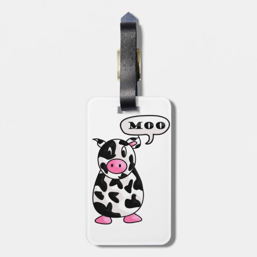 Étiquette À Bagage vache (Dos Vertical)