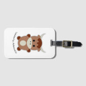 Étiquette À Bagage Vache adorable âgée (Devant Horizontal)