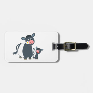 Étiquette À Bagage Vache et veau de la vache et du veau de la veste à