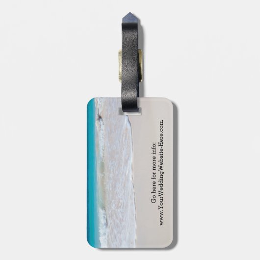 Étiquette À Bagage Vaches côtières Destination Mariage Enregistrer la (Dos Vertical)