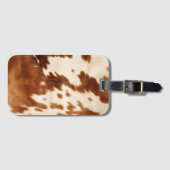 Étiquette À Bagage Vachette à crème Brown occidentale (Devant Horizontal)