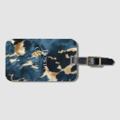 Étiquette À Bagage Vachette dorée Brown de l'Ouest (Devant Horizontal)