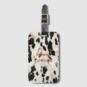 Étiquette À Bagage Vachette noire blanche sud-ouest (Devant Vertical)