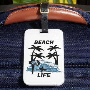 Étiquette À Bagage Vague de plage Funny