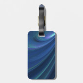Étiquette À Bagage Vagues de sable molles bleues et vertes (Dos Vertical)