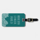 Étiquette À Bagage Vagues d'empreinte manuscrite (Devant horizontal)