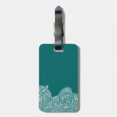 Étiquette À Bagage Vagues d'empreinte manuscrite (Dos Vertical)