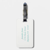 Étiquette À Bagage Vagues fraîches de piscine (Dos Vertical)