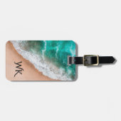 Étiquette À Bagage Vagues sur Sandy Beach Personnel (Devant horizontal)