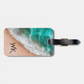 Étiquette À Bagage Vagues sur Sandy Beach Personnel (Dos horizontal)