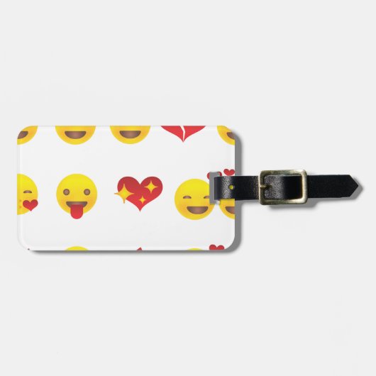 Étiquette À Bagage Valentine Emojis (Devant horizontal)